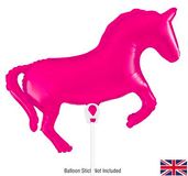 Oaktree Mini Shape 15.5inch Horse Solid Colour Pink (For Air) Packaged - Foil Balloons